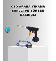 21V Akülü Basınçlı Yıkama Makinesi Çift Akülü Ve Hızlı Şarj Özellikli