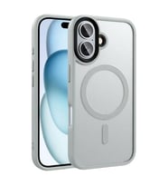 Coverzone ?Phone 16 ile Uyumlu Sert PC Arka Y�zey Wireless ?arj �zellikli Buzlu Saydam ZF Kapak