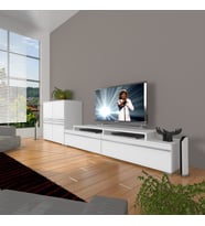 Decoraktiv Ekoflex On Mdf Tv Ünitesi Tv Sehpası - Parlak Beyaz