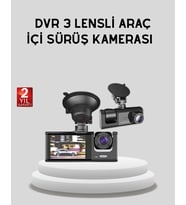 Full HD Üç Kameralı Araç Kamerası 170° Geniş Açılı ve Park Destekli