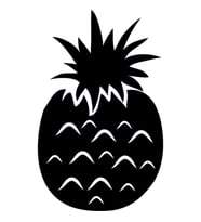 ANANAS FOLYO STİCKER 70cm Uzunluk (Karışık)