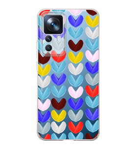 PrintiFy Xiaomi Mi 12T ile Uyumlu 1mm Slim Fit Water Color 1 Baskılı Şeffaf  Kılıf
