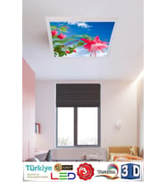 60cm X 60cm Led Gökyüzü Tavan Avize 60watt -yeni Nesil Avize, Beyaz Işık, 6400k, Modern Çerçeve