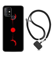 INFINIX Hot 8 9 10 11S Hot 10 Play 10T Kılıf Boyun Askılı Silikon Red Moon 1710