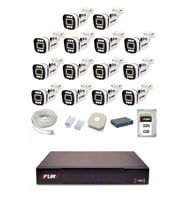 FURY IP 14 Kameralı 1080P Sesli 6 Warm LED Renkli Gece Görüşlü Güvenlik Kamera Sistemi 320GB 1606