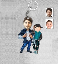 Kişiye Özel Aile Ahşap Anahtarlık-22