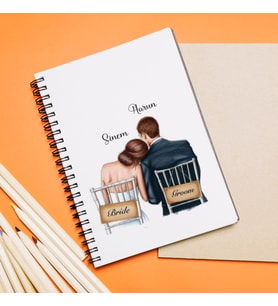 Gelin & Damat Tasarımlı Defter Kişiye Özel