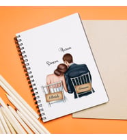 Gelin & Damat Tasarımlı Defter Kişiye Özel