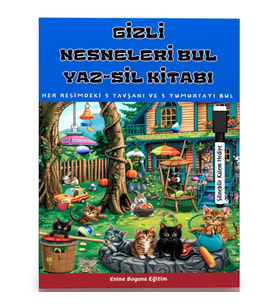 Gizli Nesneleri Bul YAZ-SİL Kitabı (Laminasyonlu)