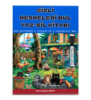 Gizli Nesneleri Bul YAZ-SİL Kitabı (Laminasyonlu)