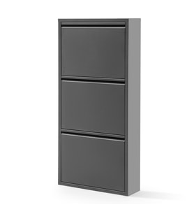 Gowoll 3 Raflı Metal Ayakkabılık  Siyah  Ayakkabı Rafı  Metal Ayakkabı Dolabı 
