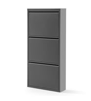 Gowoll 3 Raflı Metal Ayakkabılık  Siyah  Ayakkabı Rafı  Metal Ayakkabı Dolabı 