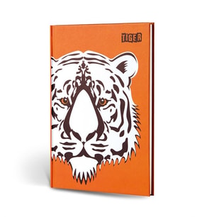Hayvan Figürlü Dokulu Defter Çizgili Kaplan