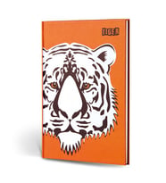 Hayvan Figürlü Dokulu Defter Çizgili Kaplan