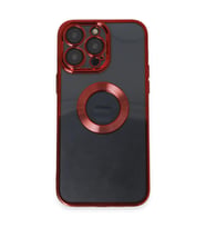 Iphone 14 Kılıf Slot Silikon - Kırmızı