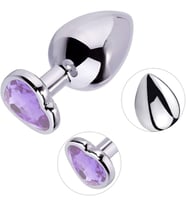 Kalp Desenli Taşlı Küçük Boy  Plug