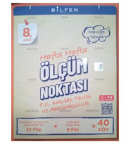 Bilfen Yayıncılık 8. Sınıf İnkılap Tarihi Hafta Hafta Ölçüm Noktası Yeni
