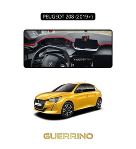PEUGEOT 208 (2019+)TORPİDO KORUMA HALISI SİYAH KENAR