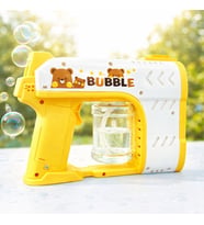 Bubble Blaster Işıklı ve Müzikli Çift Başlıklı Köpük Tabancası Double Head Bubble Gun (Sarı)