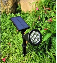 7w Solar Güneş Enerjili Kazıklı Çim & Bahçe Aydınlatma Armatürü SU Geçirmez - Fotoselli