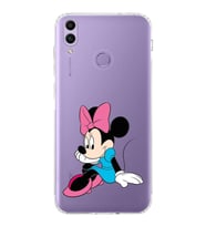 Huawei Honor 8c  Kamera korumalı Kapak Minnie Mouse Tasarımlı  Şeffaf Kılıf