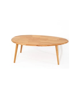 Fawdecor Asimetrik Masif Doğal Ahşap Orta Sehpa ve 2'li/3'lü Zigon Sehpa Set, Modern Masif Yan ve Orta Sehpa (Meşe)