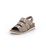 Mammamia D26ys-5035 Kadın Hakiki Deri Günlük Casual Sandalet (Krem)