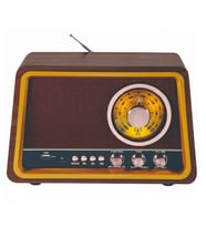 Nostaljik Tasarımlı Kablosuz Radyo – FM/AM/SW Destekli, USB & TF Kartlı Müzik Çalar, Retro Bluetooth Radyo FM AM SW 3 Bant – USB TF Kart Girişli Şarjlı Masaüstü Hoparlör (Kahverengi)
