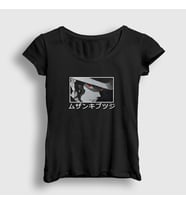 Presmono Kadın Siyah Muzan Kibutsuji V2 Anime Demon Slayer Kimetsu No Yaiba T-Shirt 308849tt