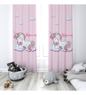 Çocuk Odası Dijital Baskılı 135x260cm Tek Kanat Fon Perde Model 00074