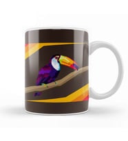 Colorful Tukan Birds In Pop Art Design Kupa Bardak Porselen