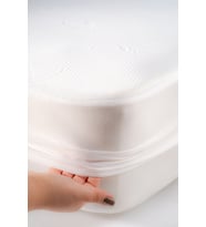 Yatak Alezi Jakarlı Fitted Full Kenar Sıvı Geçirmez Yatak Koruyucu Beyaz 160x200 (Beyaz - Açık Gri)