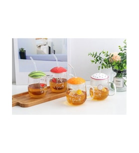 Cam pipetli Bardak Kupa (Kırmızı)