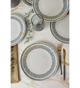 Keramika Professional Mosaica Pergamon Servis Tabağı 27 Cm 6 Adet 22825 (Çok Renkli)