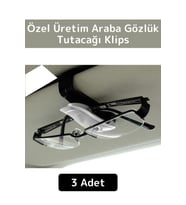 Premium Yüksek Kaliteli Araç İçi Güneşlik Gözlük Ruhsat Kartvizit Tutacağı Klips 3 Adet