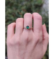 TALİN GREEN TOPAZ TEKTAŞ YÜZÜK - AK635