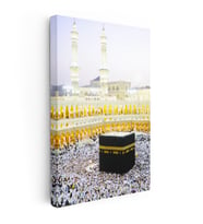 Dikey Kanvas Tablo Kabe Mescidi Haram Tavaf Alanı Dini İslami Tablo Ev Ofis Duvar Dekoru
