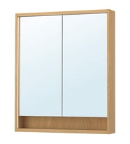 Banyo Duvar Dolabı, Meşe Görünümlü, 80x15x95 cm