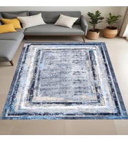 Eliana Home Dijital Baskı Yıkanabilir Kaymaz Taban Salon Halısı Ve Yolluk LN149-FNL454 (Mavi)