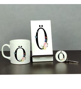 Ö Harfi Üçlü Set (Kupa + Telefon Standı + Anahtarlık)