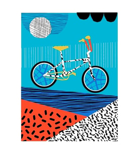 Wheelie - Roger Decoster Bmx, Bisikletler, Bisiklet, Tablo Ahşap Poster Dekoratif