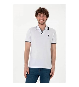U.S. Polo Assn. Ternııy026 Beyaz Erkek Polo Yaka T-shirt PU-8893