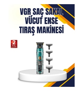 Mey İthalat® VGR V-695 Profesyonel Tıraş Makinesi Seramik Bıçaklı Turbo Güçlü Motor