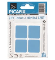 Picador Çift Taraflı Montaj Bandı Kare Mavi - 2 adet