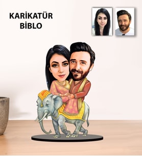 Kisiye Özel Sevgili Evli Karikatür Biblo KB6