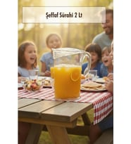 Akrilik 2 Lt Şeffaf Sürahi (Buzdolabı Kapak Rafına Sığar)