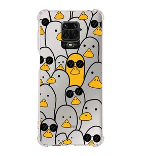 Xiaomi Redmi Note 9 Pro Köşe Korumalı Antişok Kapak Duck Tasarımlı Şeffaf Silikon Kılıf