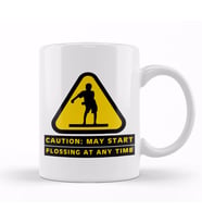 Caution May Start Flossing At Any Time Kupa Bardak Porselen
