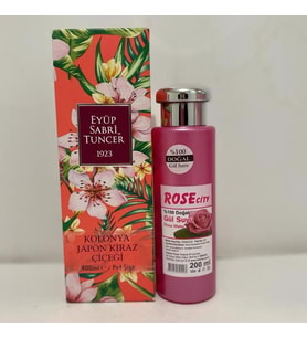 Eyüp Sabri Tuncer Japon Kiraz Çiçeği 400Ml Kolonya Alana Rose City 200Ml Doğal gülsuyu 