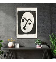 Tekli Dikey Kanvas Tablo Ünlü Eserler Henri Matisse Masque Fond Noir